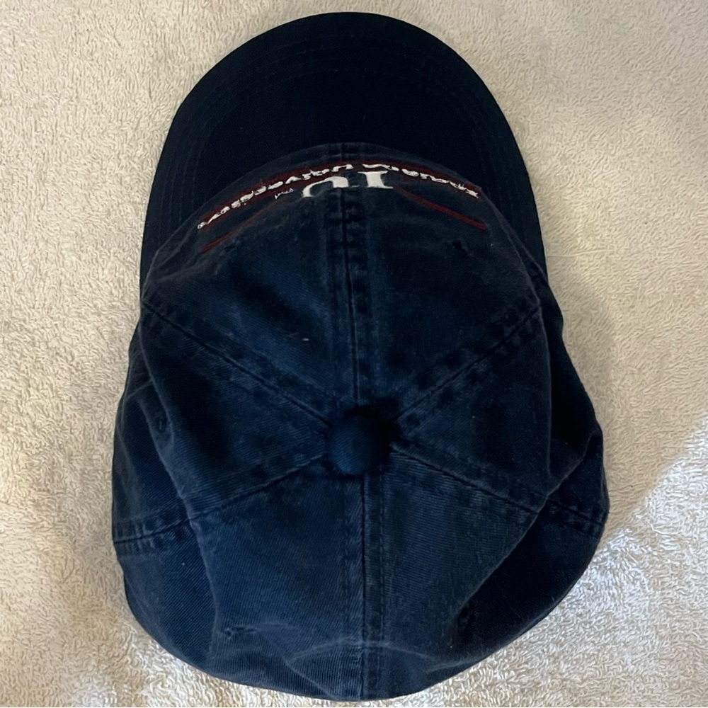 Indiana University Fitted Size 7-1/8 Navy Blue Cotton Ball Cap by The Game - Picture 7 of 15
